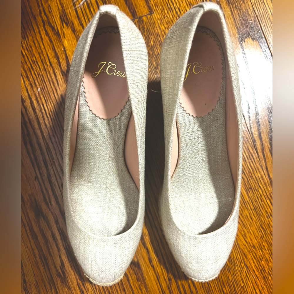 J Crew Espadrille Wedges size 7 worn once